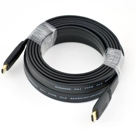Cmple CMPLE 437-N HDMI 1.3 Cable FLAT CL2 Rated- Gold Plated -15ft 437-N